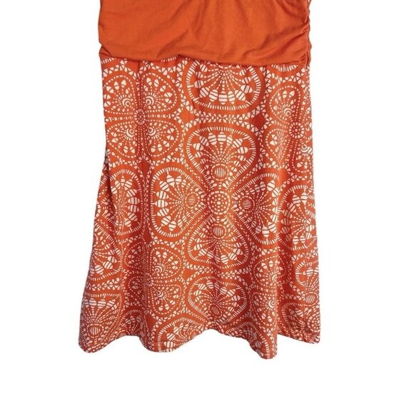 Patagonia Dress Womens Med Orange Margot Organic Cotton Floral Sun Tank Mandala - Picture 4 of 9